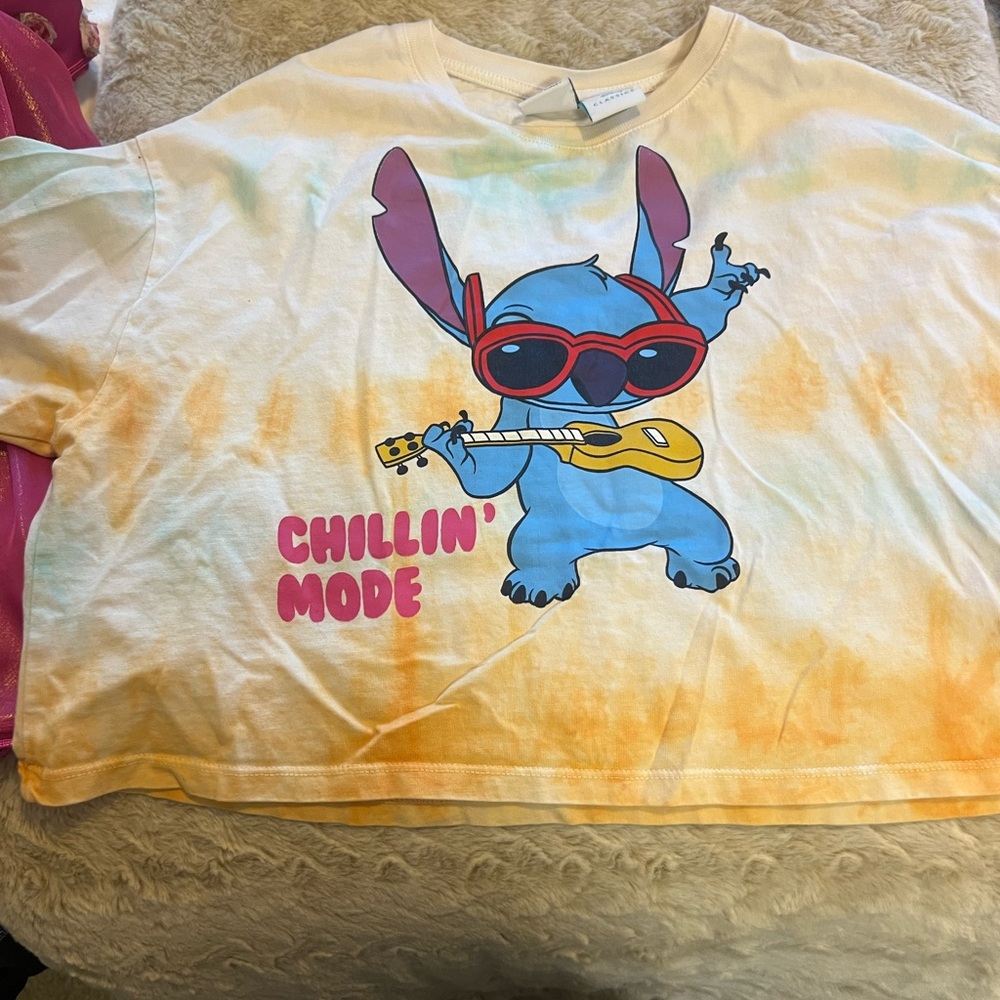 Disney Kids Blue and Orange Stitch T-Shirt